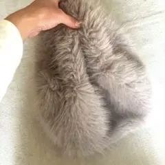 【VINCENT PRADIER ヴァンサンプラディエ】グレー ファーバッグ