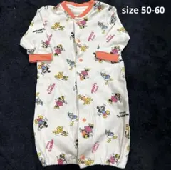 男女兼用 ディズニー 総柄 ロンパース カバーオール ベビー服【50-60】