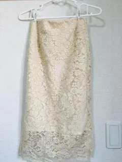 2枚セットGU レースタイトスカート（アイボリー・ネイビー）