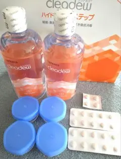 クリアデューハイドロワンステップ 溶解すすぎ液、消毒.中和剤、ケース