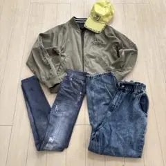 オシャレ女子★MA-1★ラブトキ★デニムパンツ キャップセット