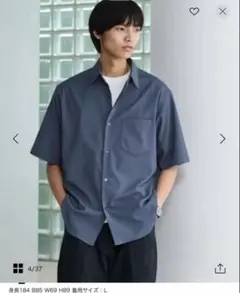 美品 green label 半袖シャツ L 接触冷感 吸水速乾 ロイヤルブルーのサムネイル