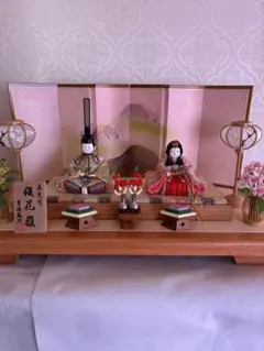 雛人形　木目込み親王飾り オルゴールフォト付き