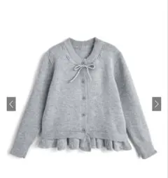 GRL ステッチリボンフリルニットカーディガン[at2630]