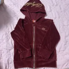 BABY DOLL バーガンディ フード付きトレーナー 90