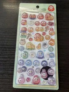 ボンボンドロップシール　和柄　だるま