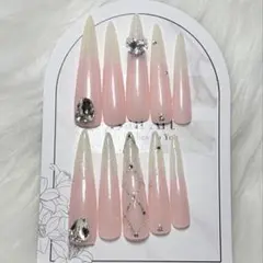 韓国　ギャル　ベイビーブーマ　ネイル　ロング　スナ系　量産型　y2k ワンホン