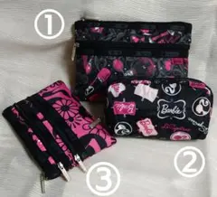 LeSportsac×Barbieコラボ バービーポーチ2個セットB - メルカリ