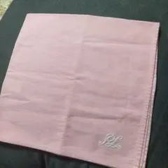 RALPH LAUREN ハンカチ ピンク 刺繍のサムネイル