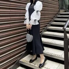 【今月限定値下げ中】An MILLE キャンディースリーブリボンワンピース