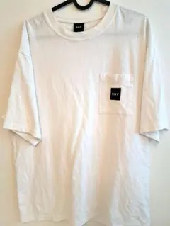 HUF ホワイト Tシャツ ポケット付き 半袖 Lサイズ 白