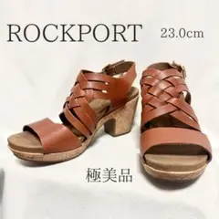 【ほぼ未使用】ロックポート ヴィヴィアン ウーブン サンダル 本革 23cmのサムネイル