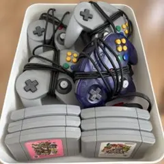 Nintendo 64 本体 コントローラー、ソフト、コンバーター付き