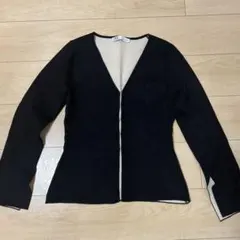 ZARA 黒 Vネックカーディガン M