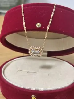 最終価格！アガット K10 アクアマリン パール ネックレス