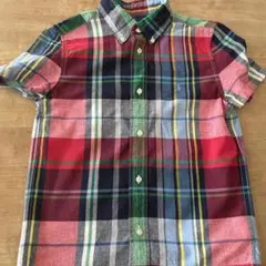 Ralph Lauren チェック柄 半袖シャツ 7歳