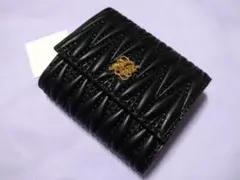 アルトローズ　キルティング　ミニ財布　ブラックのサムネイル