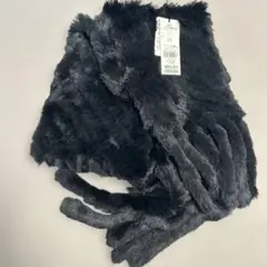 【新品タグ付】INÉD ラビット毛皮マフラー 黒