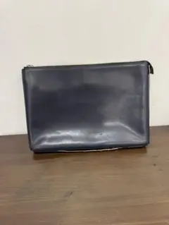 Paul Smith ネイビー レザー クラッチバッグ