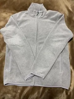 グレー フリースジャケット フルジップ