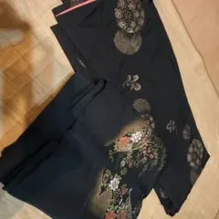 は*︎様 黒のアンティーク着物と 羽織