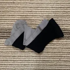 ソックス 2足セット グレー ブラック レース柄のサムネイル