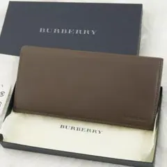 新品未使用品　箱付き　BURBERRY LONDON 長財布　ノバチェック　茶