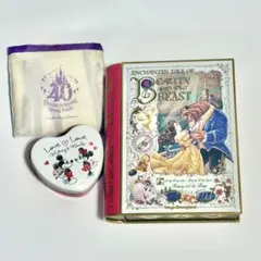 ディズニー缶 エコバッグ セット 美女と野獣のものがたり 本型 デザイン