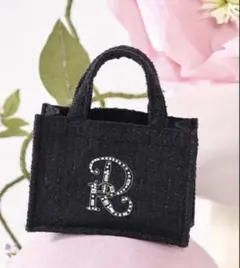 Kerry ツイード ビジュートートバッグ ブラック | Mercari