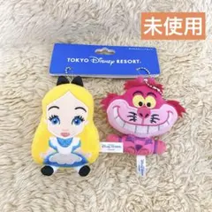 【未開封】ディズニー 不思議の国のアリス チェシャ猫 ぬいぐるみバッジ セット