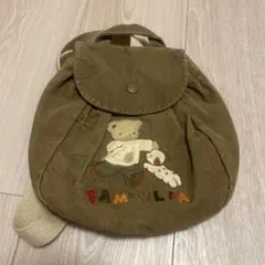 FAMILIA クマと犬の刺繍バッグ