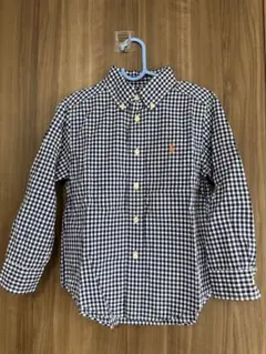 RALPH LAUREN ラルフローレン★青 長袖 チェックシャツ 110cm