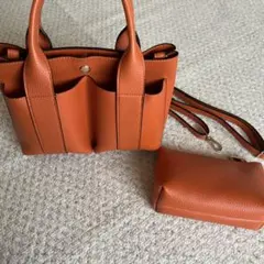 美品RODESKOオレンジ レザー バッグ