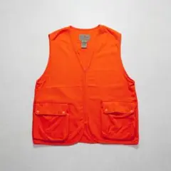 90s L.L.Bean フリース ベスト M オレンジ テック系 希少 Y2K