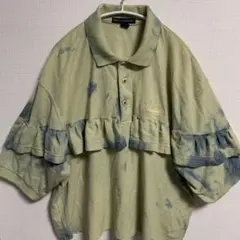 アメリカ古着リメイク ポロシャツ タイダイ柄 XL ワンポイント刺繍