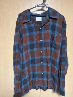 CamphorWood ラメ混レーヨンオンブレオリジナルチェックシャツ