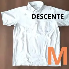 【DESCENTE】ホワイト ポロシャツM