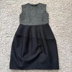 極美品◇12万 FOXEY 最高級ツイード サイドクールワンピース40 L-XL 