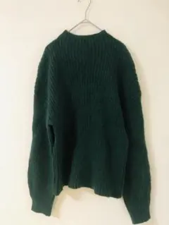 RAMIRAL ダークグリーン リブニットセーター サイズ38 厚手