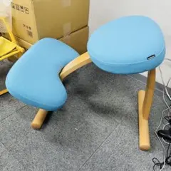 良品】サカモトハウス バランスチェアイージー ブルー カバー付き