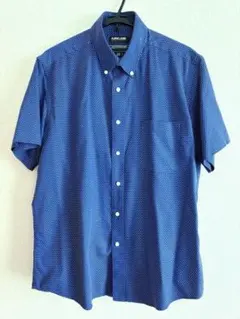 KIRKLAND Signature 半袖シャツ ネイビー 総柄 L