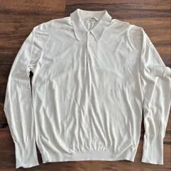 ジョンスメドレー コットンポロ ライトグレー M