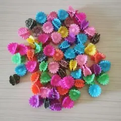 ミニヘアピン 64セット 大量まとめ売り カラフル 花柄 ヘアアクセサリー レア