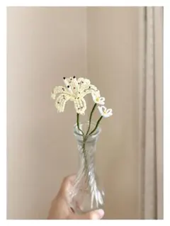 ビーズフラワー　ハンドメイド　インテリア