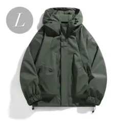 マウンテンパーカー 軽量 撥水 メンズ ジャケット カーキ L