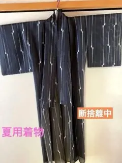 竺仙の浴衣 菖蒲柄 浴衣 単品 ダークグレー 伊勢丹扱い Sサイズ低身長