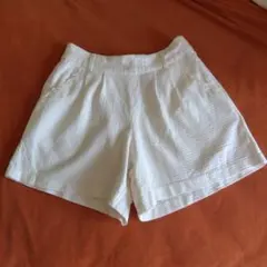 PATTERN　★美品★　白　キュロット風ショートパンツ　S