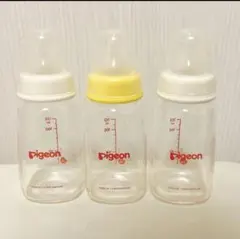 【美品】Pigeon 哺乳瓶 スリムタイプ　120ml 3本セット　ガラス