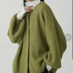 ◆オリーブグリーン ニット◆カーディガン