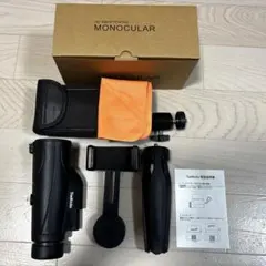 TeeRicks 単眼鏡 12x50 スマホアダプター 三脚付